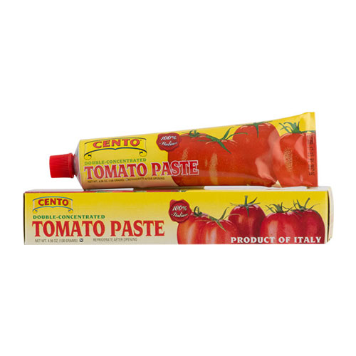 Tubo de pasta de tomate concentrado duplo 4,56 onças
