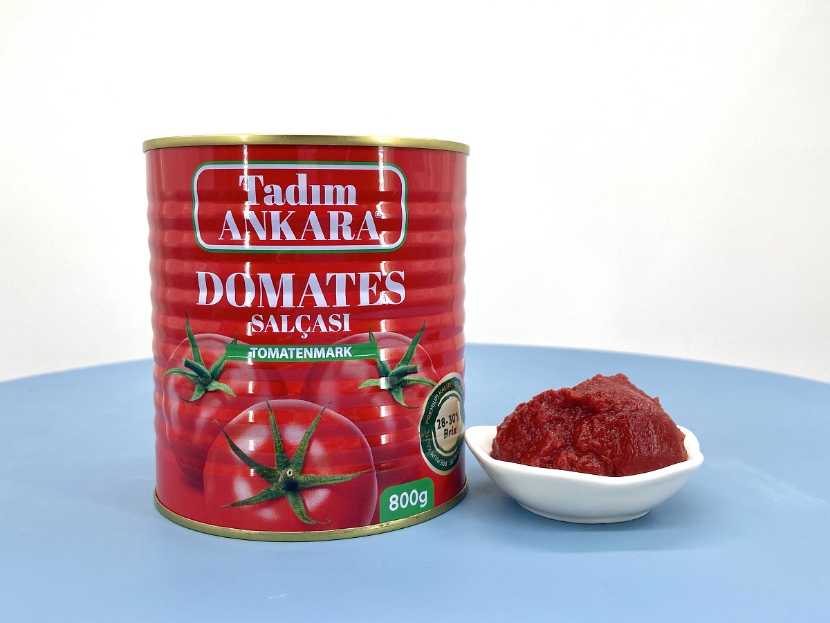 Pasta de tomate em lata 800g Tampa fácil de abrir Brix 28-30%